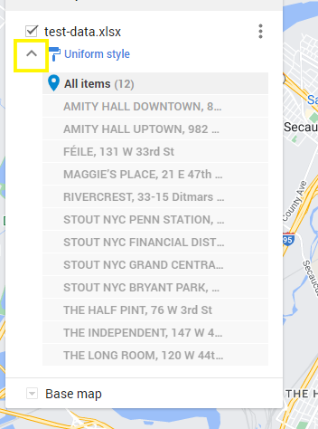 Google Maps Style Individual Locations 